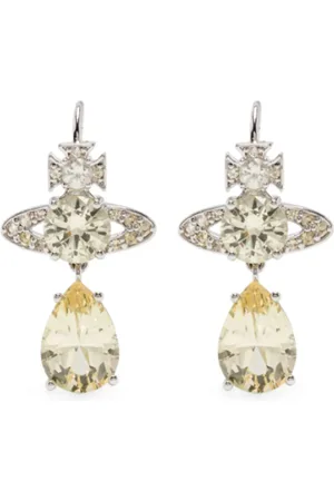 Vivienne Westwood Ohrringe - Ismene Drop Earrings Platinum/ - Gr. unisize - in Gelb - für Damen