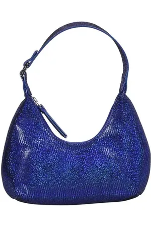 By Far Shopper - Blue Baby Amber Mini Bag Disco Dot Leather Effect - Gr. unisize - in - für Damen