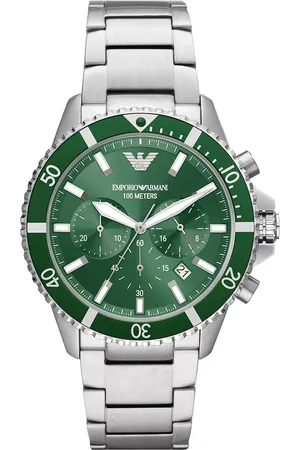 Emporio Armani Uhren - Chronograph Stainless Steel Watch - Gr. unisize - in Silber - für Damen