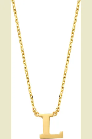 Isabel Bernard Halsketten - Le Marais Chloé 14 Karat Initial Necklace Letter L - Gr. unisize - in - für Damen