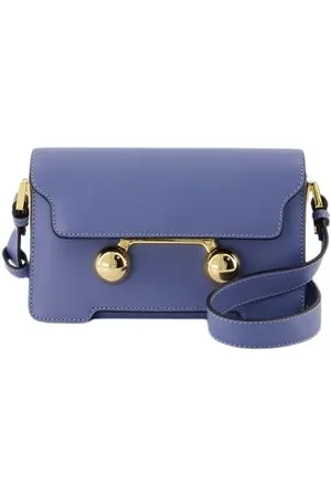 Marni Hobo Bags - Mini Shoulder Bag - Leather - Blue - Gr. unisize - in - für Damen