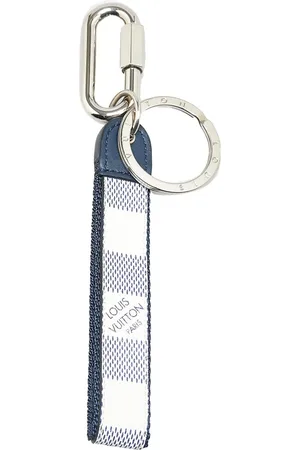 LOUIS VUITTON Schlüssel- & Taschenanhänger - 2019 Damier Azur Coastline Matchpoint Dragonne Key - Gr. unisize - in Weiß - für Damen