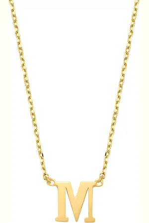 Isabel Bernard Halsketten - Le Marais Chloé 14 Karat Initial Necklace Letter M - Gr. unisize - in - für Damen