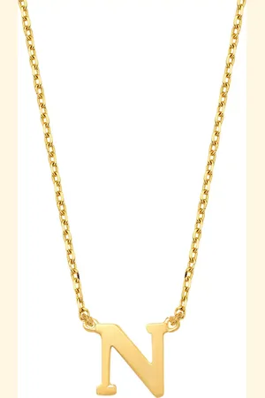 Isabel Bernard Halsketten - Le Marais Chloé 14 Karat Initial Necklace Letter N - Gr. unisize - in - für Damen