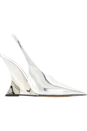 PARIS TEXAS Hohe Schuhe - Nina Slingback Pumps - Leather - Silver - für Damen