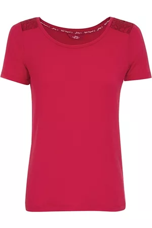 Damen Schlafanzüge - Jockey Damen T-Shirt T-Shirt mit Spitzenpasse