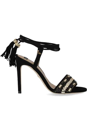 Elisabetta Franchi RED CARPET SCHWARZE SANDALE MIT ABSATZ