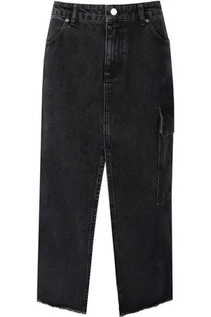 STINE GOYA PETER GRAUER DENIM MIDI-ROCK