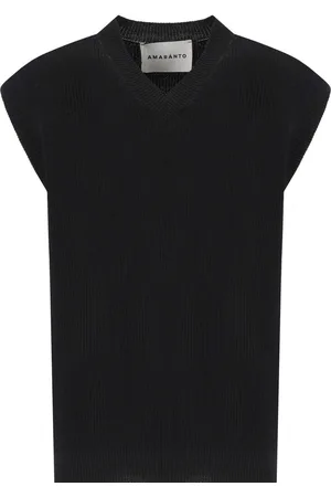 AMARANTO SCHWARZE STRICK-WESTE