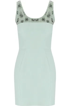 Elisabetta Franchi ACQUA KLEID MIT PERLEN