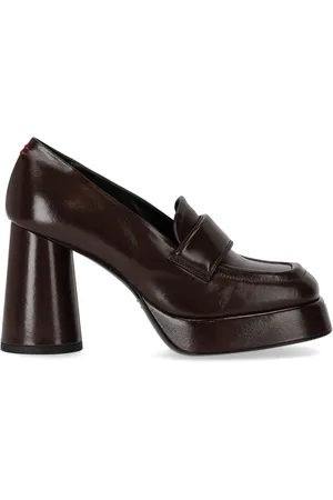HALMANERA GLAZE DUNKELBRAUNER LOAFER MIT ABSATZ