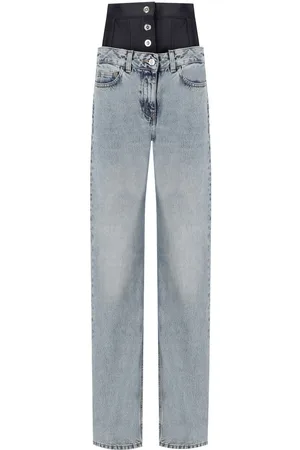 Elisabetta Franchi HELLBLAUE JEANS MIT KORSETT