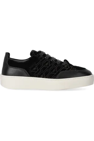 Emporio Armani SCHWARZER MONOGRAM SNEAKER