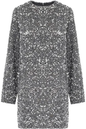 Elisabetta Franchi STEEL MINI KLEID MIT PAILLETTEN