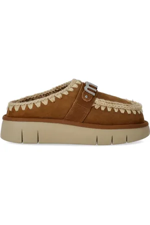 Mou BOUNCE METAL LOGO COGNAC CLOG