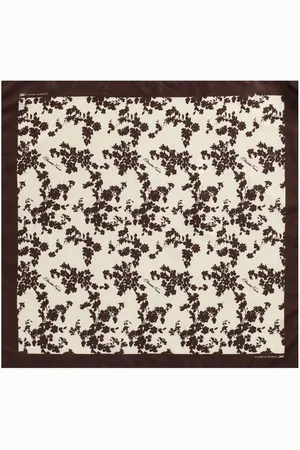 Elisabetta Franchi LEMONADE CACAO HALSTUCH MIT BLUMEN