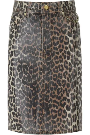 Ganni ANIMALIER DENIM ROCK