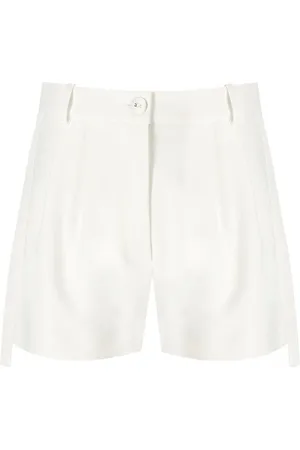 Elisabetta Franchi ELFENBEIN SMOKING SHORTS