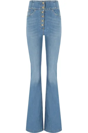 Elisabetta Franchi JEANS MIT HOHER TAILLE MIT KNÖPFE