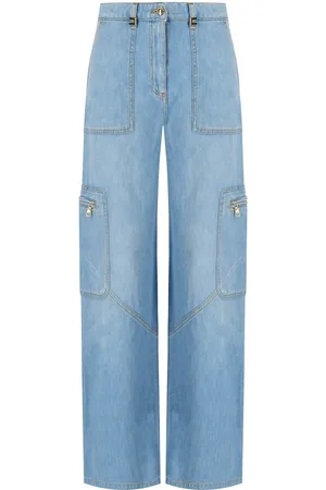 Elisabetta Franchi LIGHT BLUE CARGO JEANS
