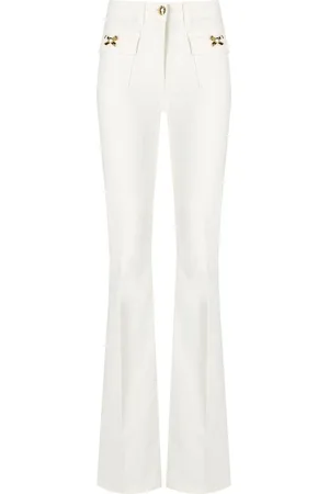 Elisabetta Franchi ELFENBEIN BAUMWOLLE JEANS