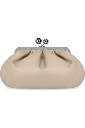 Max Mara PASTICCINO CUBICO MEDIUM SAND CLUTCH