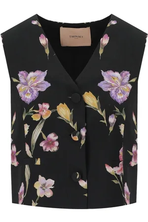 Twin-Set SCHWARZE WESTE MIT BLUMEN