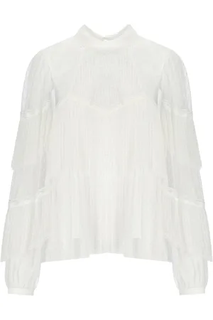 Twin-Set WEISSE PLISSIERTER BLUSE