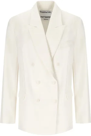 Essentiel Antwerp HOLLOW WEISSE ZWEIREIHIGE JACKE