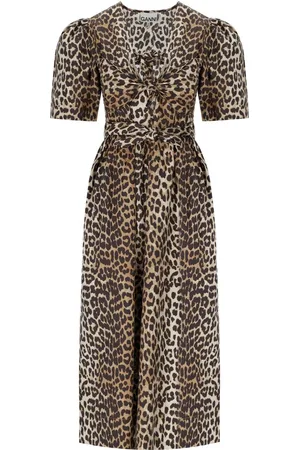 Ganni ANIMALIER MIDI KLEID