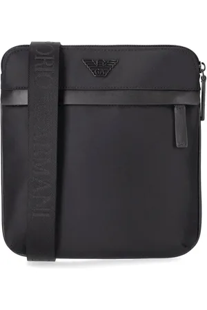 Emporio Armani SCHWARZE NYLON UMHÄNGETASCHE