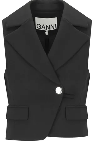 Ganni CREPE SCHWARZE WESTE