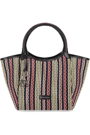Emporio Armani MEHRFARBIGE GEFLOCHTENE SHOPPERTASCHE
