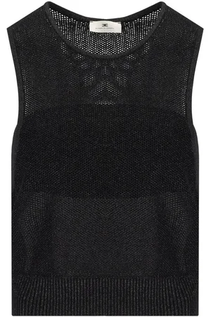 Elisabetta Franchi SCHWARZES STRICK LUREX-TOP