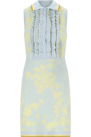 Elisabetta Franchi SKY BLUE LEMONADE POLO-STIL KLEID