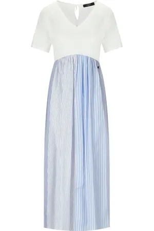 Max Mara BRONZO WEISSES LANGES KLEID