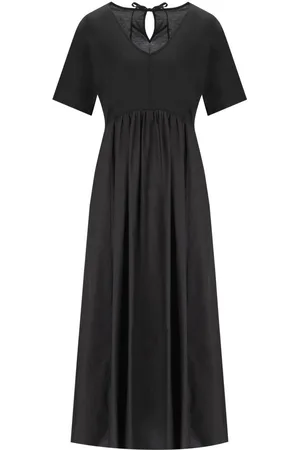 Max Mara BRONZO SCHWARZES LANGES KLEID