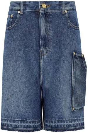 Ganni BLAUE DENIM BERMUDASHORTS