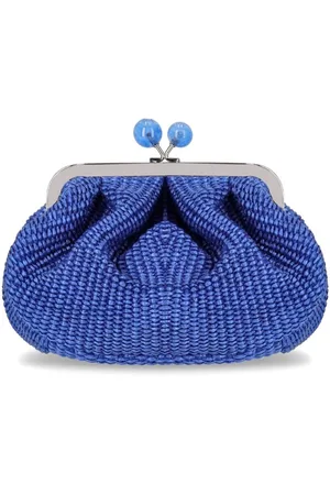 Max Mara PASTICCINO PALMAS SMALL BLAUER CLUTCH
