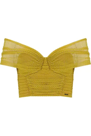 Elisabetta Franchi CURRY BUTTER CROP TOP