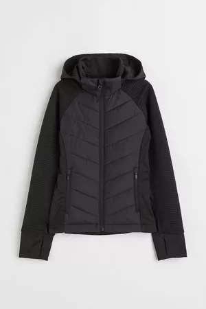 H & M Puffer Jacket mit Kapuze - Schwarz