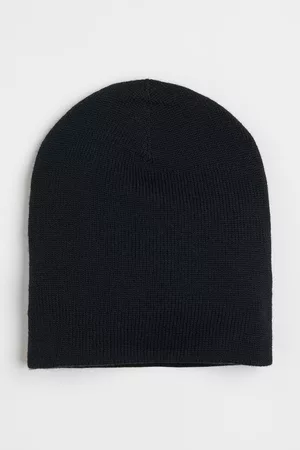 H&M Wollmütze aus Feinstrick - Schwarz