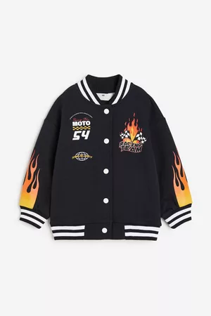 H&M Jungen Sportjacken - Oversized Baseballjacke - Schwarz