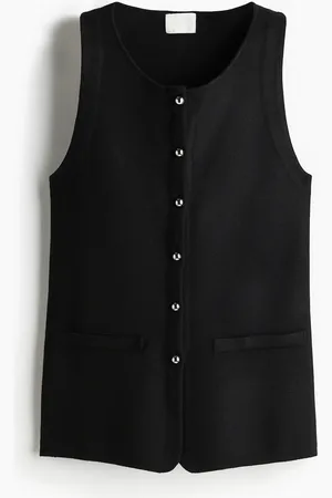 H&M Gilet aus Feinstrick - Schwarz
