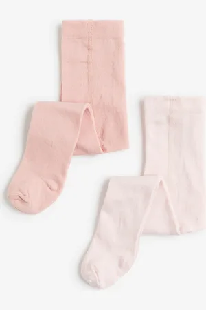 H&M 2er-Pack Strumpfhosen - Pink