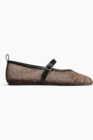 H&M Ballerinas im Mary-Jane-Stil aus Mesh - Beige
