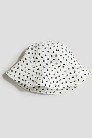 H&M Sonnenhut aus Seersucker - Weiß