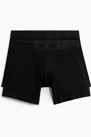 H&M 2er-Pack Halblange Trunks mit Lycra® - Schwarz