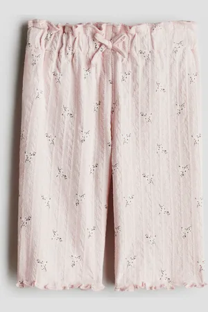 H&M Baumwollhose mit Struktur - Pink
