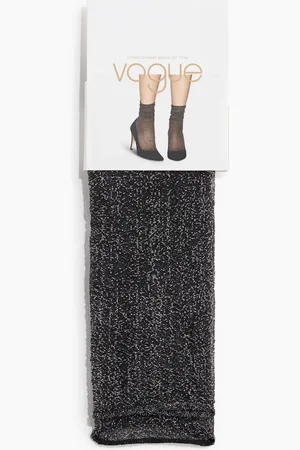 H&M Shimmer Sock - Schwarz